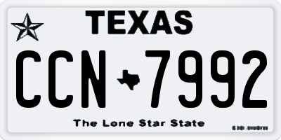 TX license plate CCN7992