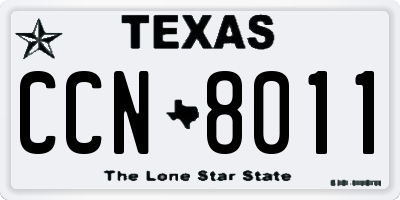 TX license plate CCN8011