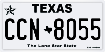 TX license plate CCN8055