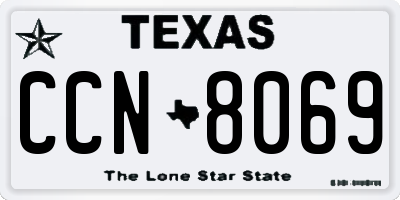 TX license plate CCN8069