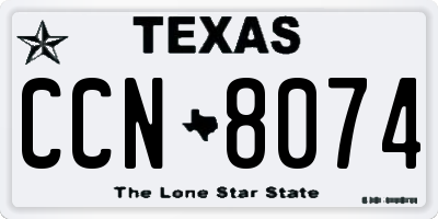 TX license plate CCN8074