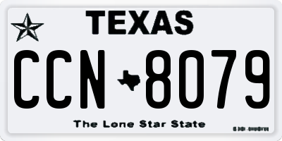 TX license plate CCN8079