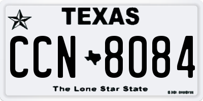 TX license plate CCN8084