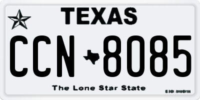 TX license plate CCN8085