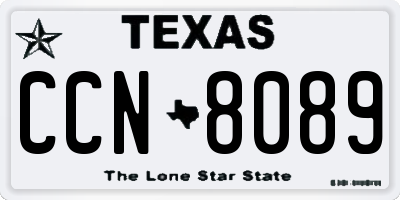 TX license plate CCN8089