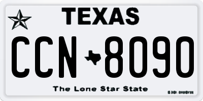 TX license plate CCN8090