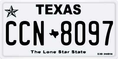 TX license plate CCN8097