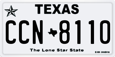 TX license plate CCN8110