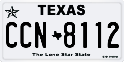 TX license plate CCN8112