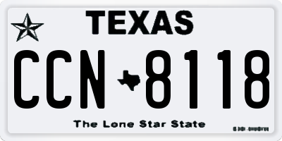 TX license plate CCN8118
