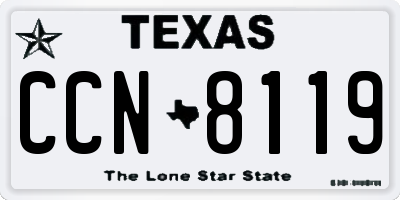 TX license plate CCN8119