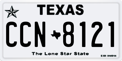 TX license plate CCN8121