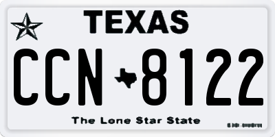 TX license plate CCN8122