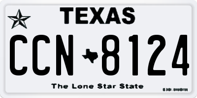 TX license plate CCN8124