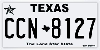 TX license plate CCN8127