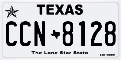 TX license plate CCN8128