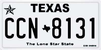TX license plate CCN8131