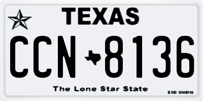 TX license plate CCN8136