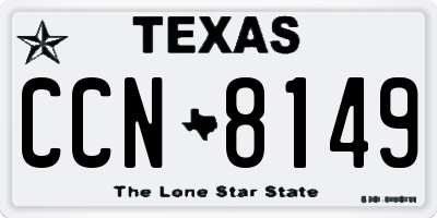 TX license plate CCN8149