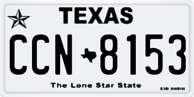 TX license plate CCN8153