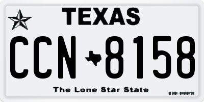 TX license plate CCN8158