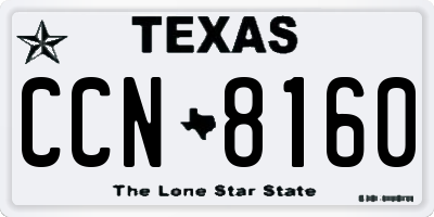TX license plate CCN8160