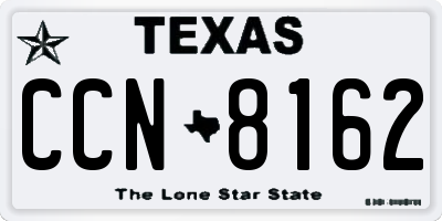 TX license plate CCN8162