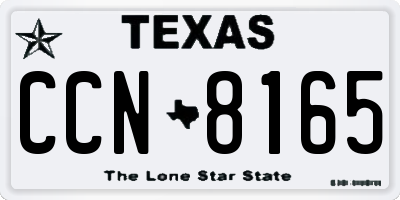 TX license plate CCN8165