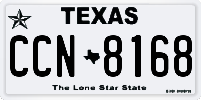 TX license plate CCN8168