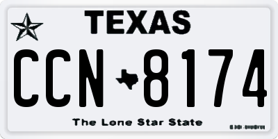 TX license plate CCN8174