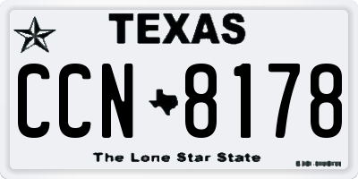 TX license plate CCN8178