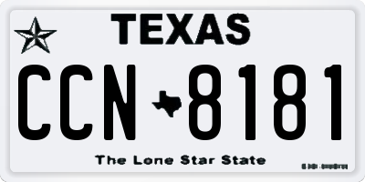 TX license plate CCN8181