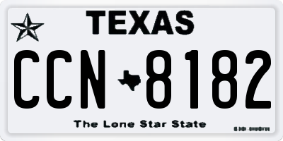 TX license plate CCN8182