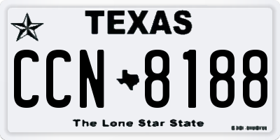 TX license plate CCN8188