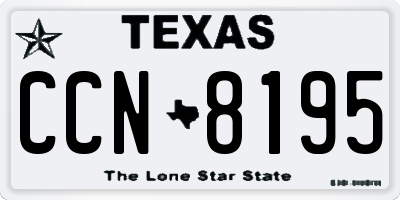 TX license plate CCN8195