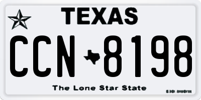 TX license plate CCN8198