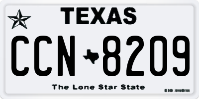 TX license plate CCN8209