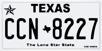 TX license plate CCN8227