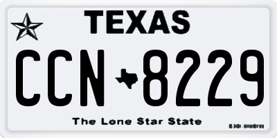 TX license plate CCN8229
