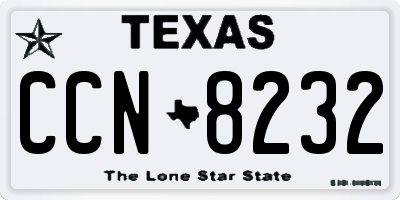 TX license plate CCN8232