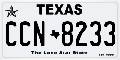 TX license plate CCN8233