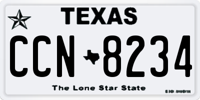 TX license plate CCN8234