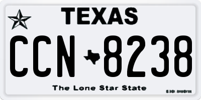 TX license plate CCN8238