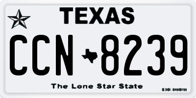 TX license plate CCN8239