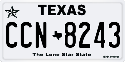 TX license plate CCN8243