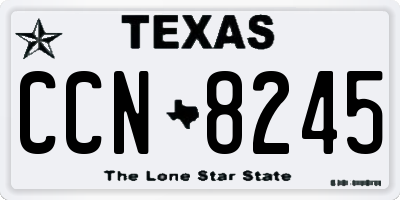 TX license plate CCN8245