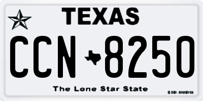 TX license plate CCN8250