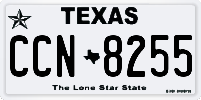 TX license plate CCN8255