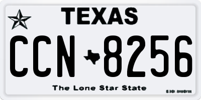 TX license plate CCN8256