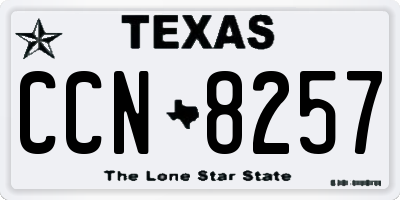 TX license plate CCN8257